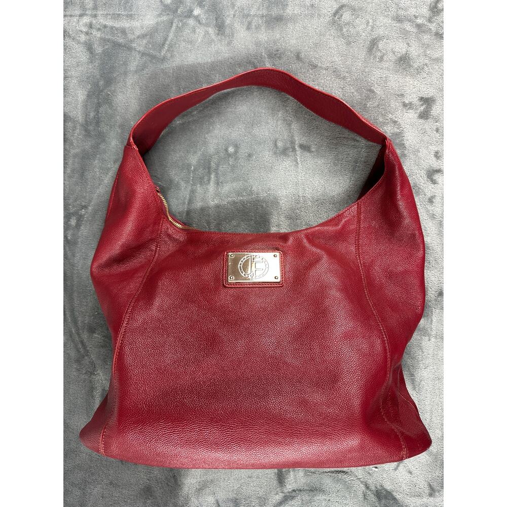 Jack French, London, designer handbag, red leather, large excellent!